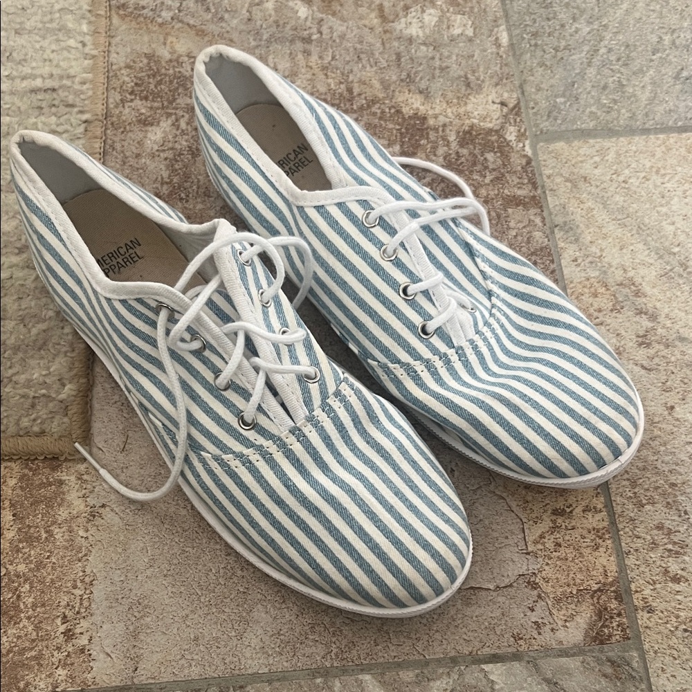 American Apparel Striped Canvas Sneakers